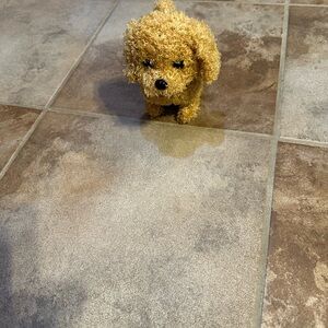 Cute Tan Plush Dog Toy